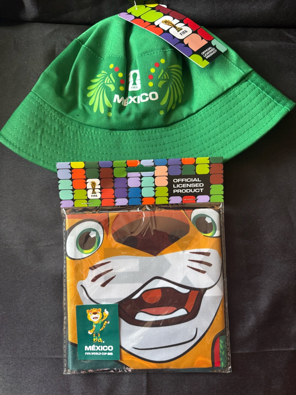 New FIFA Green Mexico Bucket Hat with Colorful Cape Official Licensed Tag